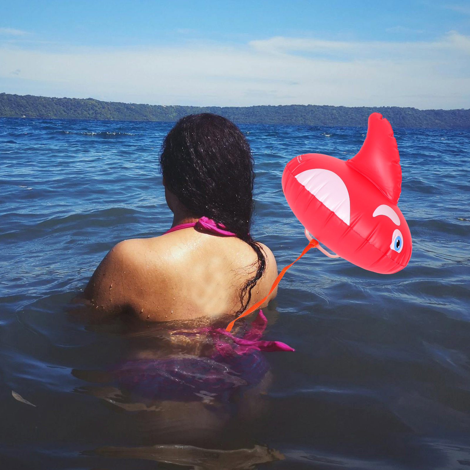 Swim Buoy Open Water - Nadmuchiwana boja do pływania z regulowanym