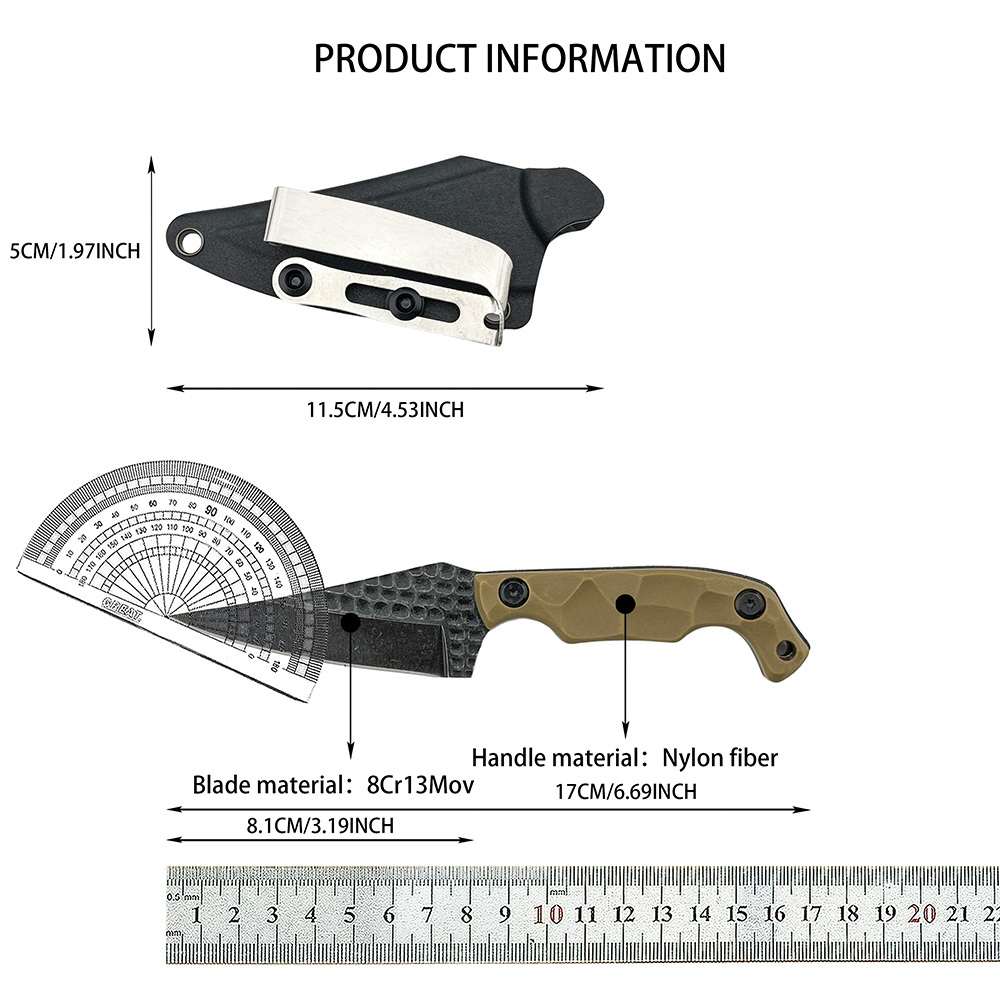 Nóż ze stałym ostrzem 8Cr13Mov – Dive Knife Titanium recenzja i cena